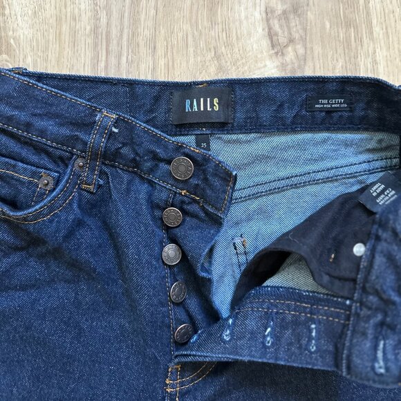 Rails The Getty High Rise Wide Leg Jean in Midnight Blues - Picture 2 of 7